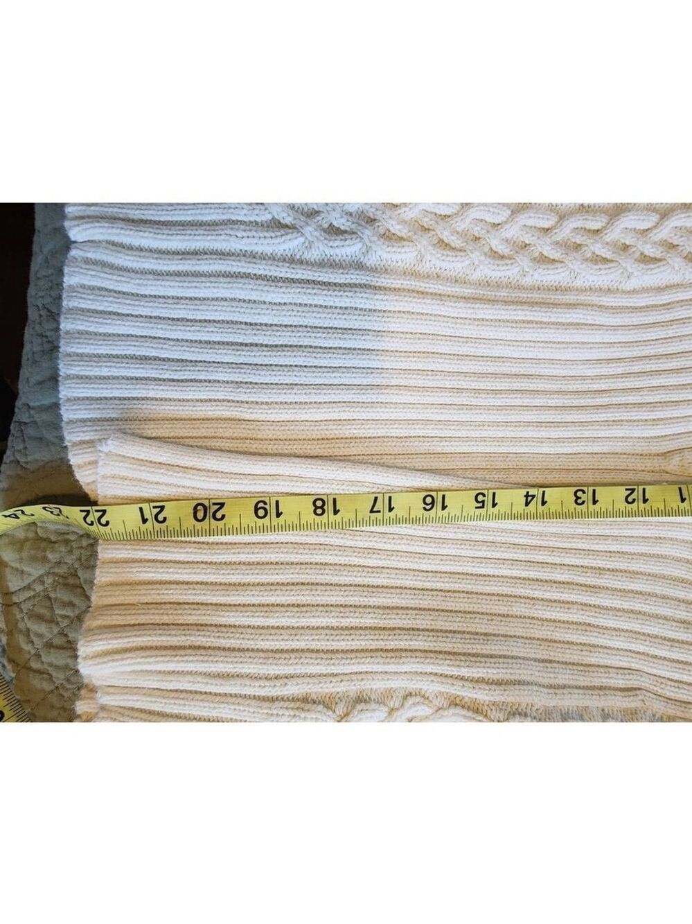 Chaps White Ribbed Sweater Large - Picture 8 of 8
